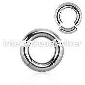 seg4 seamless segment rings surgical steel 316l ear lobe