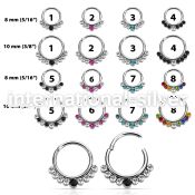 segh16px seamless segment rings surgical steel 316l ear lobe
