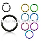 segt14 seamless segment rings anodized surgical steel 316l ear lobe