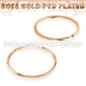 seltt22 surgical steel seamless nose ring rose gold pvd