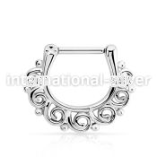 sepw16 straight barbells surgical steel 316l septum