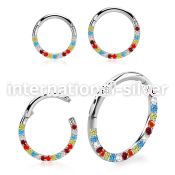 sgsh11rb surgical steel hinged segment hoop 16g side cnc