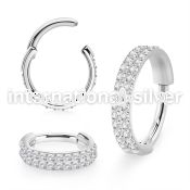 sgsh22 steel hinged segment hoop 16g double line outward cnc