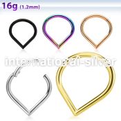 sgtsh14 pvd plating steel hinged segment hoop pear