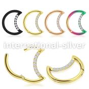 sgtsh1 pvd plating steel hinged segment hoop crescent moon