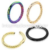 sgtsh20 anodized steel hinged segment hoop twisted wire