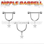 snpod29 surgical steel barbells nipple piercing