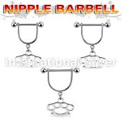 snpod4 straight barbells surgical steel 316l nipple