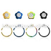 snrt1 fake illusion hoops anodized surgical steel 316l nose