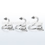 sp16aw spirals twisters surgical steel 316l eyebrow