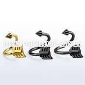 sp16taw spirals twisters anodized surgical steel 316l eyebrow