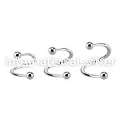 speb spirals twisters surgical steel 316l eyebrow