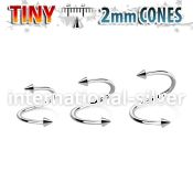 specn2 spirals twisters surgical steel 316l eyebrow