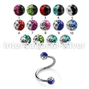 spefr3e spirals twisters surgical steel 316l eyebrow