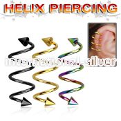 sphetcn spirals twisters anodized surgical steel 316l helix