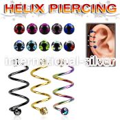sphetmj spirals twisters anodized surgical steel 316l helix