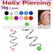 sphevb spirals twisters surgical steel 316l with acrylic parts helix