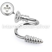 spscw spirals twisters surgical steel 316l labrets chin