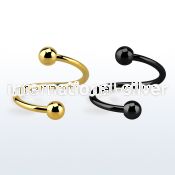 spt18b3 spirals twisters anodized surgical steel 316l eyebrow