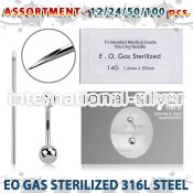 sset05 professional piercing kit steel belly piercings needle