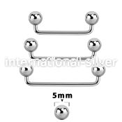 sudb5 straight barbells surgical steel 316l surface piercings