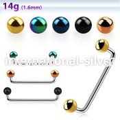sudbt3 surface piercing anodized surgical steel 316l surface piercings
