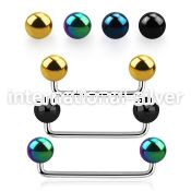 sudbt6 surface piercing anodized surgical steel 316l surface piercings