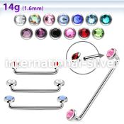 sudijf5 straight barbells surgical steel 316l surface piercings