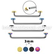 sudite3 straight barbells anodized surgical steel 316l surface piercings