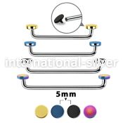 sudite5 straight barbells anodized surgical steel 316l surface piercings