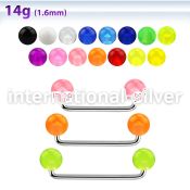 sudvb6 surface piercing surgical steel 316l with acrylic parts surface piercings