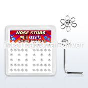 sxfl2c l shape nose studs silver 925 nose