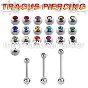 trg44 surgical steel barbells tragus piercing