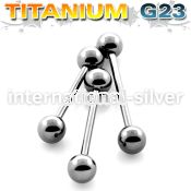 ubbbg straight barbells titanium g23 implant grade tongue