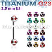 ubbemj25 straight barbells titanium g23 implant grade eyebrow