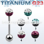 ubbfr5e straight barbells titanium g23 implant grade tongue