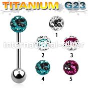 ubbfr6c straight barbells titanium g23 implant grade tongue