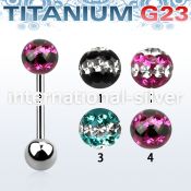 ubbfr6d straight barbells titanium g23 implant grade tongue