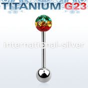 ubbfr6r straight barbells titanium g23 implant grade tongue