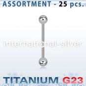 ublk02 straight barbells titanium g23 implant grade tongue