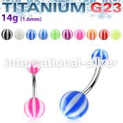 ubnbe belly rings titanium g23 with acrylic parts belly button