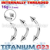 ubnecn3i titanium internal curved barbell 3mm cones
