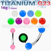 ubnegl micro curved barbells titanium g23 with acrylic parts eyebrow