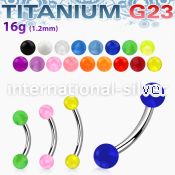ubnev micro curved barbells titanium g23 with acrylic parts eyebrow