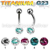 ubnfr6c belly rings titanium g23 implant grade belly button