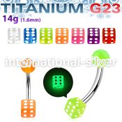 ubngld belly rings titanium g23 with acrylic parts belly button