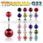 ubnpr belly rings titanium g23 with acrylic parts belly button