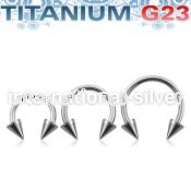 ucbecn4 titanium horseshoe 16g two 4mm cones