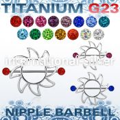 ufnp103 straight barbells titanium g23 implant grade nipple