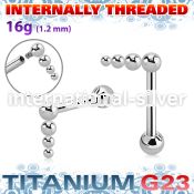 uhein52 titanium barbell descending bead balls ball internal